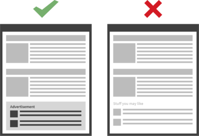 Onderscheidingscriteria voor Acceptabele advertenties